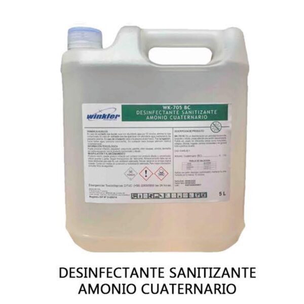 DESINFECTANTE SANITAZANTE AMONIO CUATERNARIO