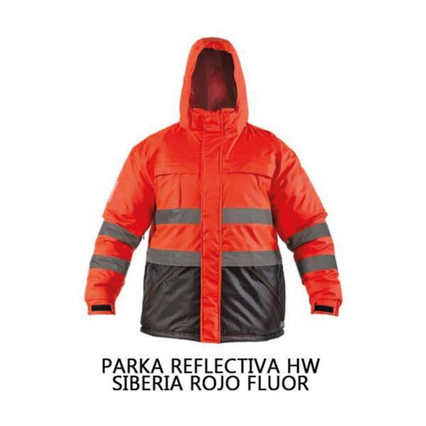 PARKA REFLECTIVA HW SIBERIA ROJO FLUOR