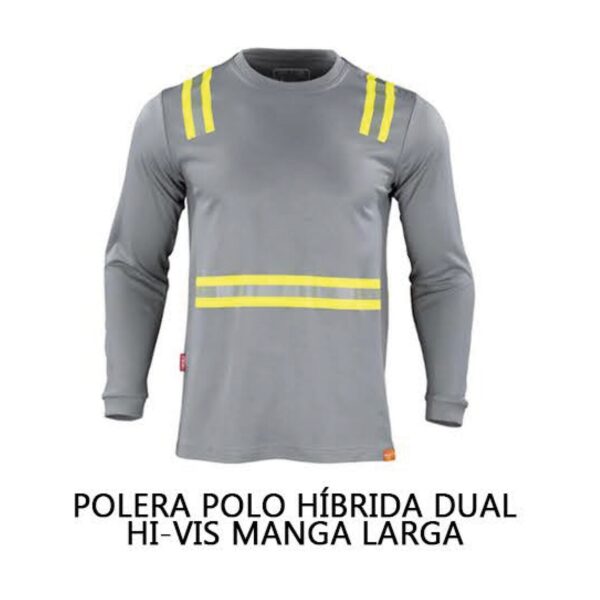 POLERA POLO HIBRIDA DUAL HI-VIS MANGA LARGA